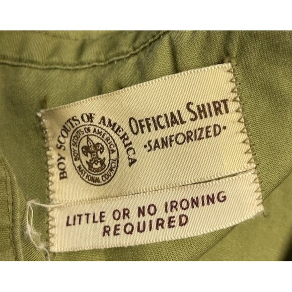 VTG BOY SCOUTS AMERICA Uniform Shirt Sanforized BSA Cub Approx Adult M Illinois - Picture 2 of 7
